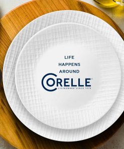 Alternative view of Corelle dinnerware platesplates Linen Weave 18-piece Dinnerware Set, Service for 6