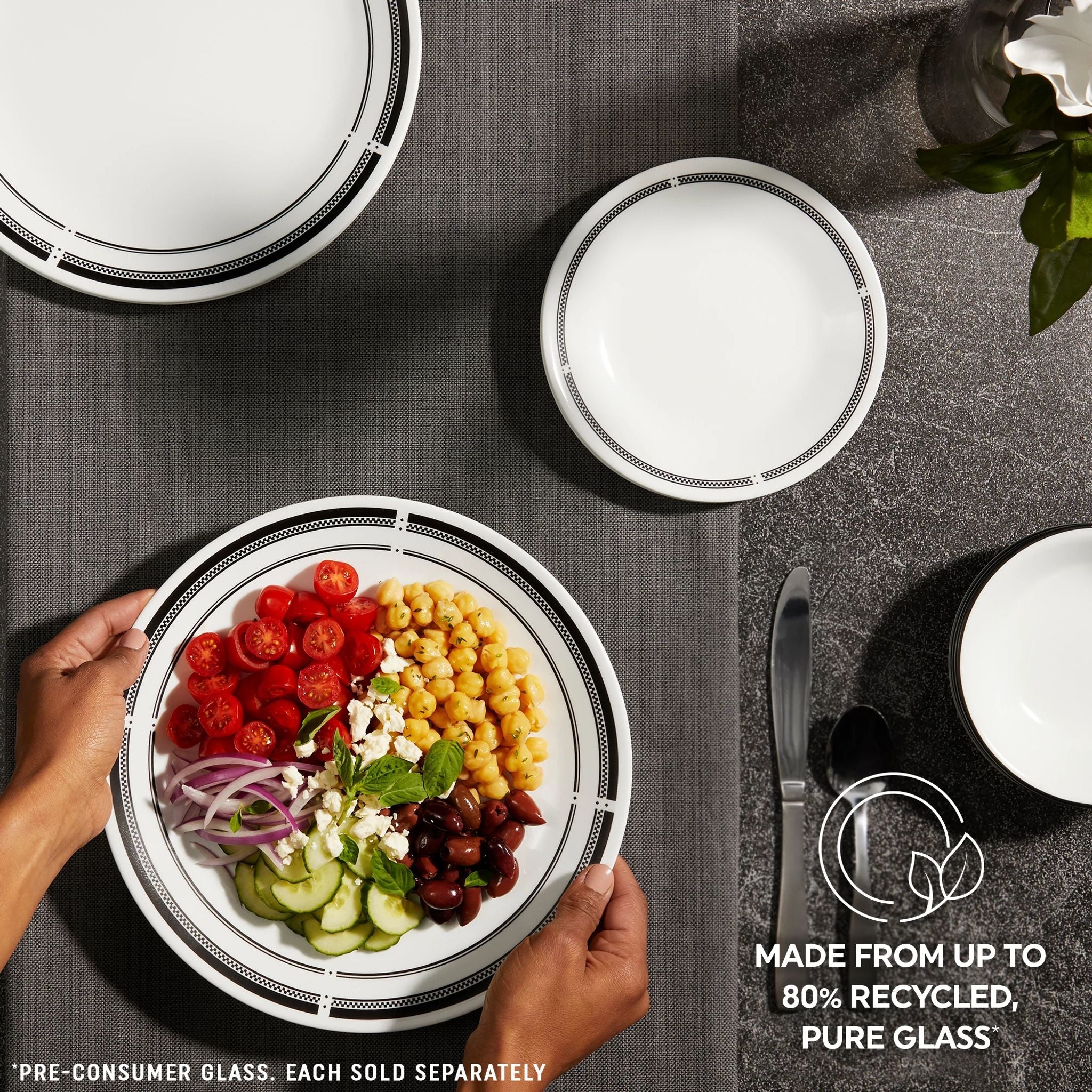 Corelle dinnerware platesplates Brasserie 18-piece Dinnerware Set, Service for 6 - Image 6