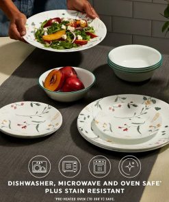 Alternative view of Corelle dinnerware platesplates Wildflower Scatter 32-piece Dinnerware Set, Service for 8