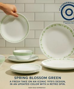 Alternative view of Corelle dinnerware platesplates Spring Blossom Green 10-ounce Bowl
