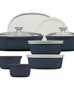 Corelle dinnerware platesplates French Colors 12-piece Oval Bakeware Set, Navy
