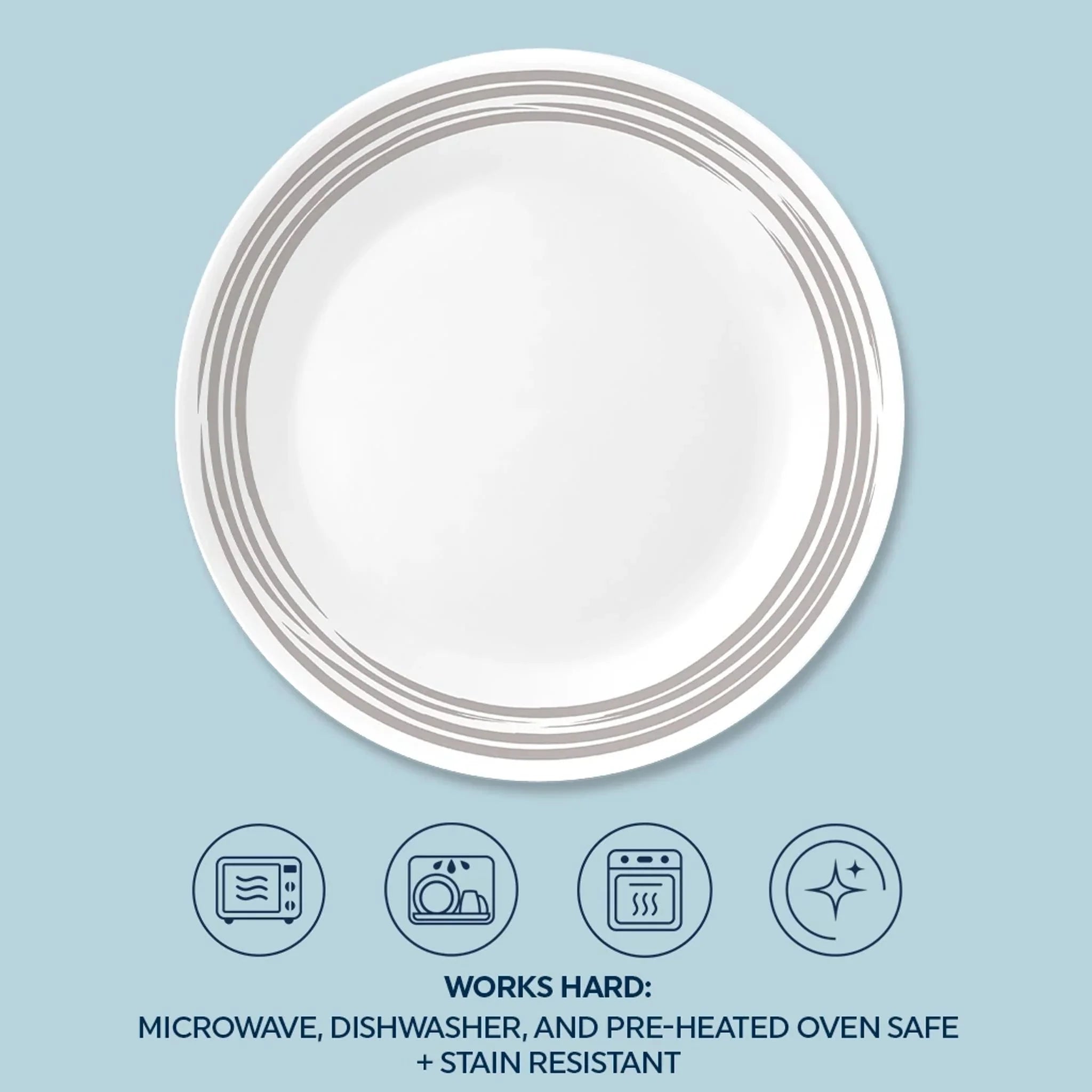 Corelle dinnerware platesplates Brushed Silver 10.25 Dinner Plate - Image 5