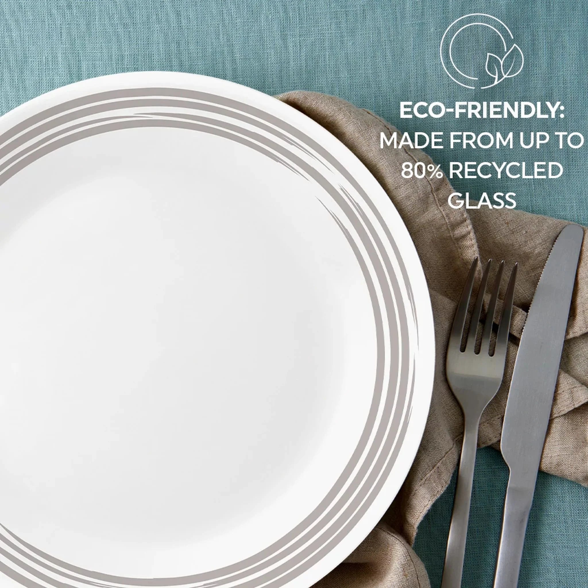 Corelle dinnerware platesplates Brushed Silver 10.25 Dinner Plate - Image 4