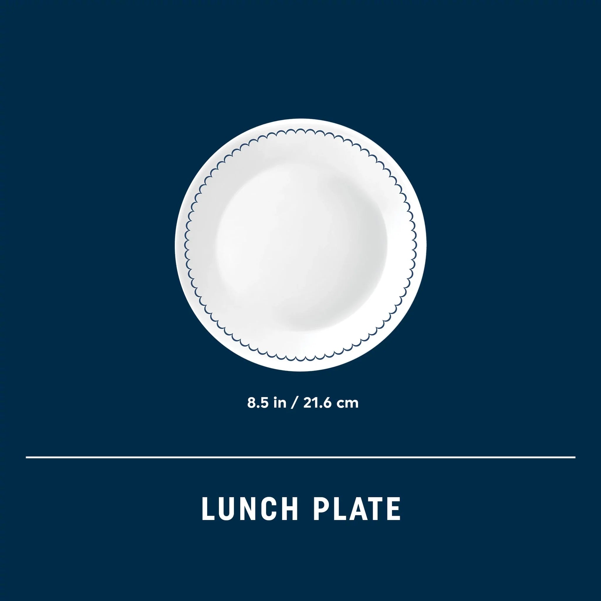 Corelle dinnerware platesplates Caspian Lace 8.5 Lunch Plate, 6 pack - Image 3