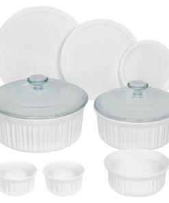 Corelle dinnerware platesplates French White Corelle 10-piece Round Bakeware Set