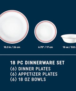 Alternative view of Corelle dinnerware platesplates Logan 18-pc Dinnerware Set, Service for 6