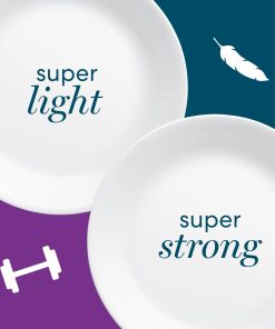 Alternative view of Corelle dinnerware platesplates Winter Frost White 50-piece Dinnerware Set, Service for 8, EXCLUSIVE