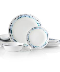Alternative view of Corelle dinnerware platesplates Ocean Blues 18-piece Dinnerware Set, Service for 6