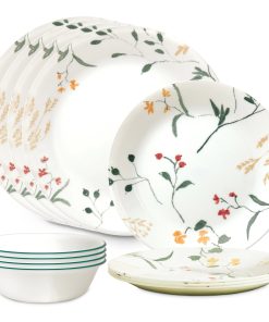 Corelle dinnerware platesplates Wildflower Scatter 12-piece Dinnerware Set, Service for 4