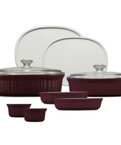 Corelle dinnerware platesplates French Colors 10-piece Bakeware Set, Cabernet