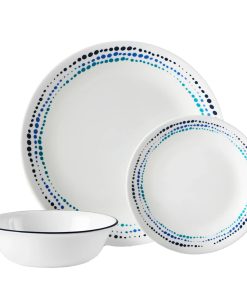 Corelle dinnerware platesplates Ocean Blues 12-piece Dinnerware Set, Service for 4