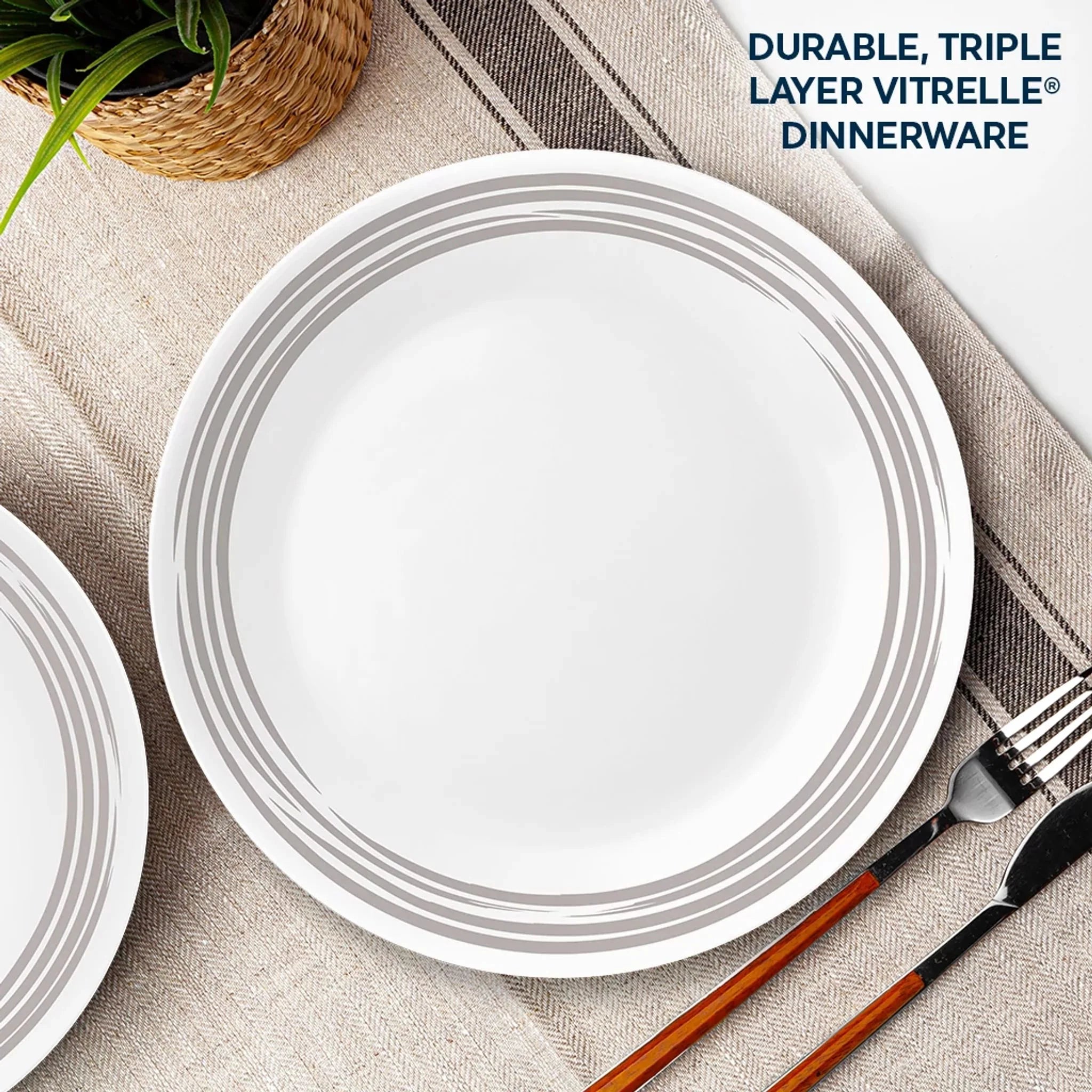 Corelle dinnerware platesplates Brushed Silver 10.25 Dinner Plate - Image 3
