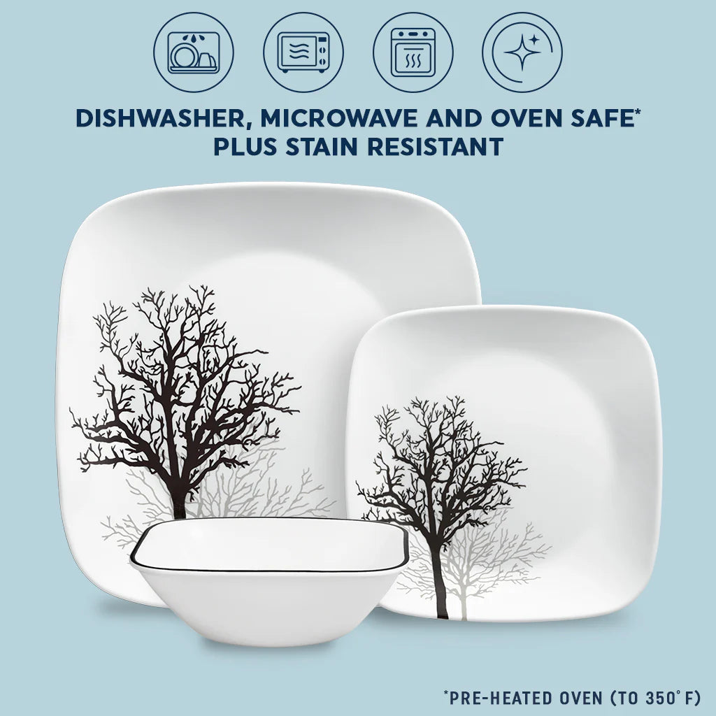 Corelle dinnerware platesplates Timber Shadows 12-piece Dinnerware Set, Service for 4 - Image 5