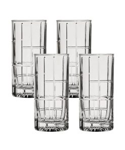 Corelle dinnerware platesplates Traze FTR Highball Glasses (4-Pieces), 12-ounce, Dishwasher Safe