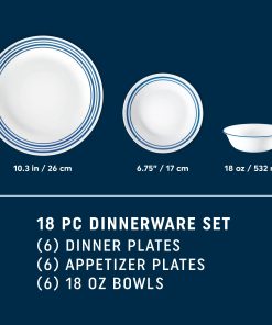 Alternative view of Corelle dinnerware platesplates Laila 18-piece Dinnerware Set, Service for 6