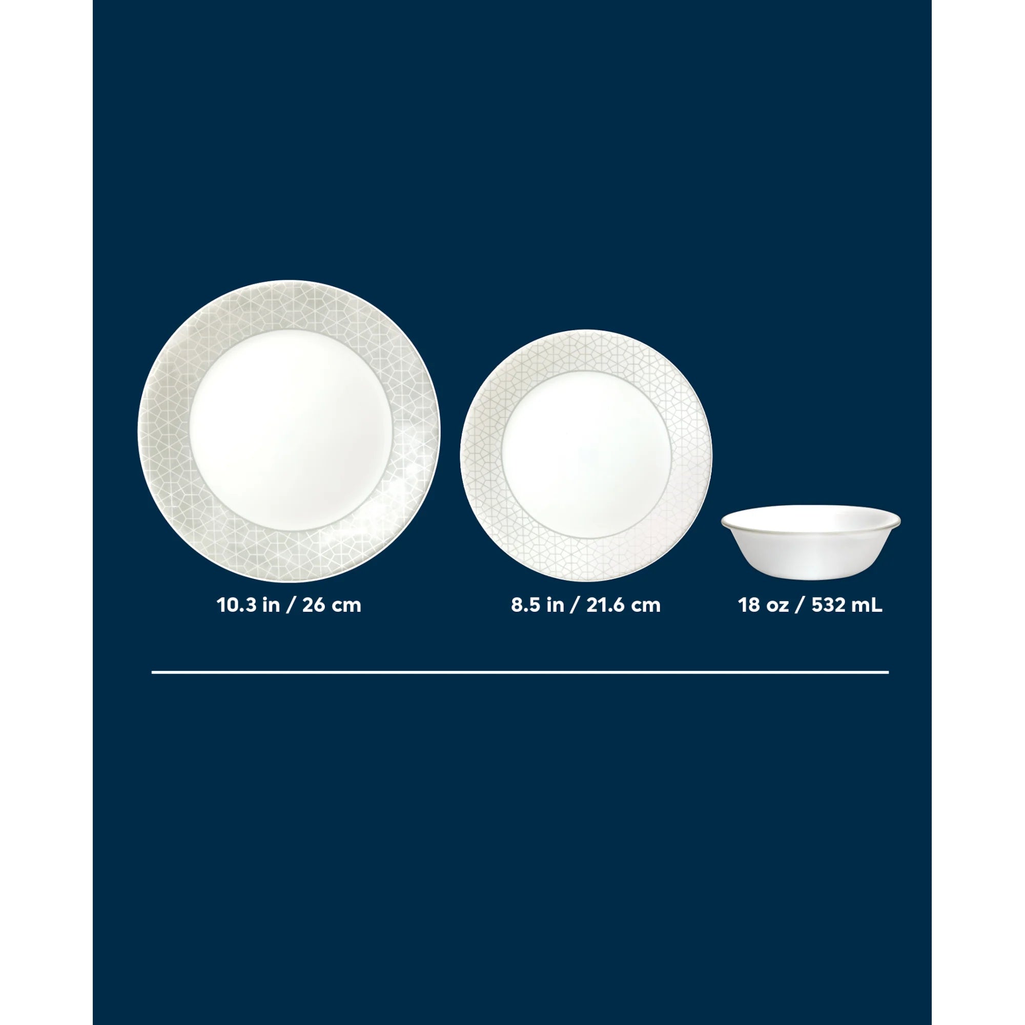 Corelle dinnerware platesplates Knox 12-piece Dinnerware Set, Service for 4 - Image 6
