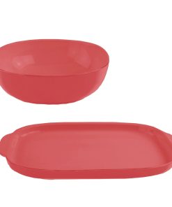 Corelle dinnerware platesplates 2-piece Serving Set, Vermilion