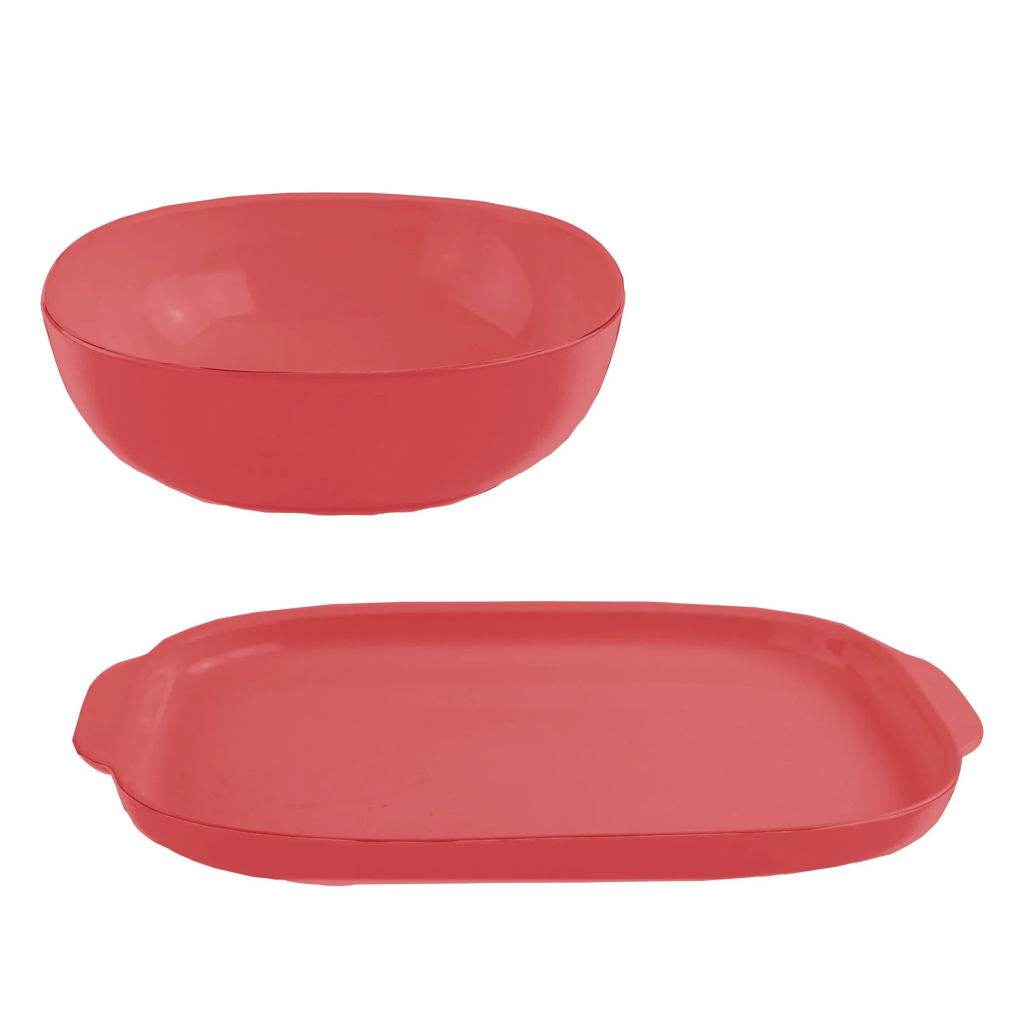 Corelle dinnerware platesplates 2-piece Serving Set, Vermilion