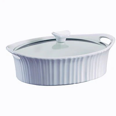 Corelle dinnerware platesplates French White Corelle 2.5-quart Oval Baking Dish with Lid
