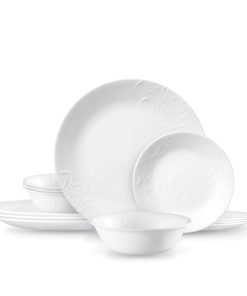 Corelle dinnerware platesplates Madeline 12-piece Dinnerware Set, Service for 4