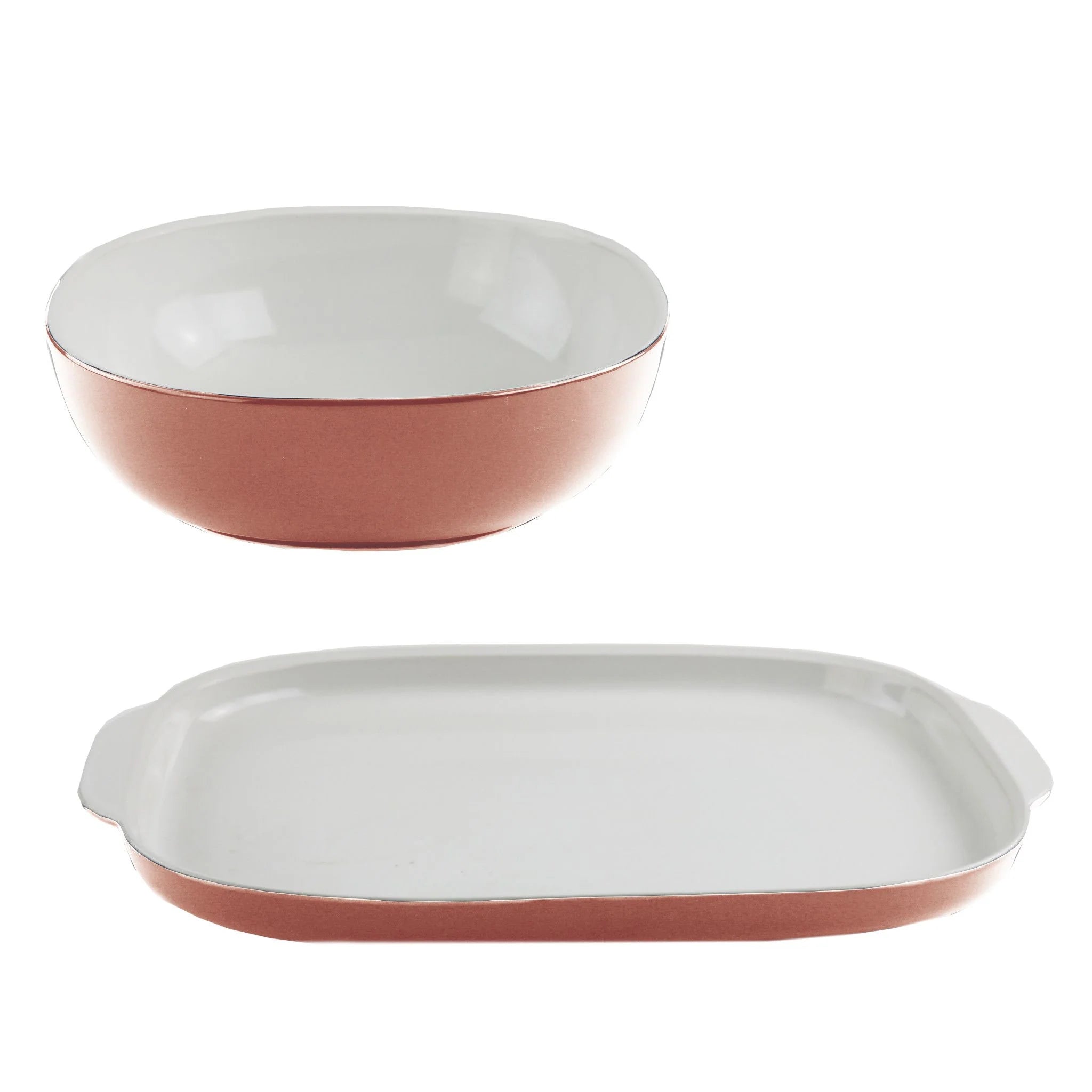 Corelle dinnerware platesplates 2-piece Serving Set, Red Clay