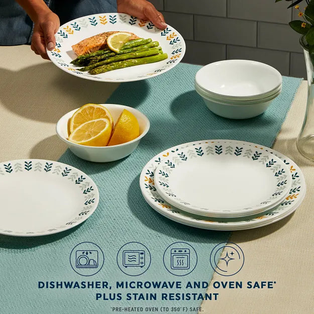 Corelle dinnerware platesplates Anders 12-piece Dinnerware Set, Service for 4 - Image 4