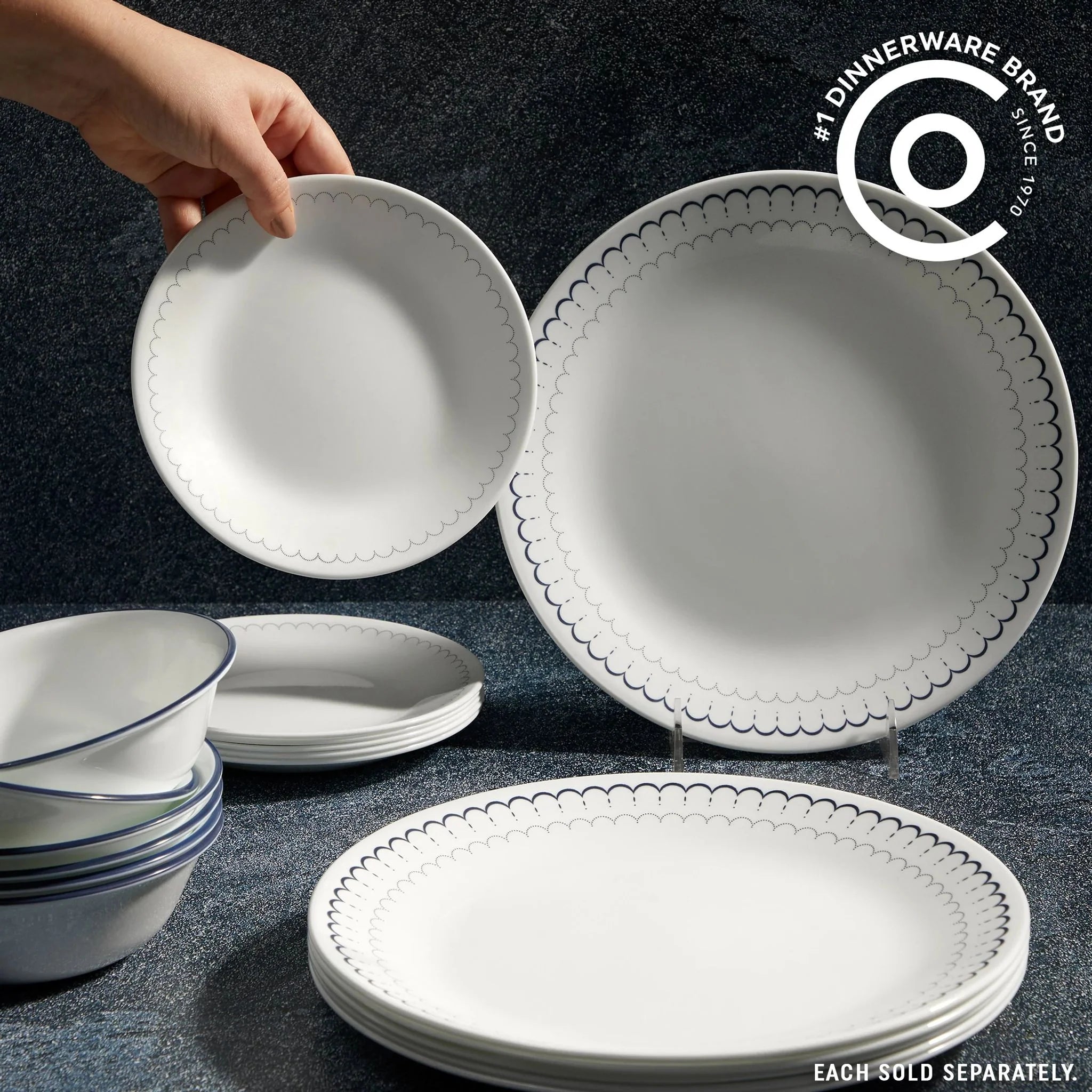 Corelle dinnerware platesplates Caspian Lace 10.25 Dinner Plate - Image 4