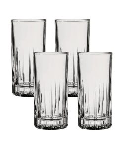 Corelle dinnerware platesplates Traze PRE Highball Glasses (4-Pieces), 12-ounce, Dishwasher Safe