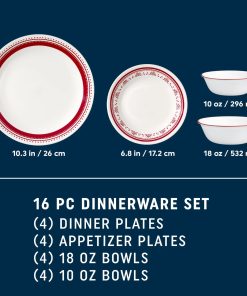 Alternative view of Corelle dinnerware platesplates Sadie 16-piece Dinnerware Set, Service for 4