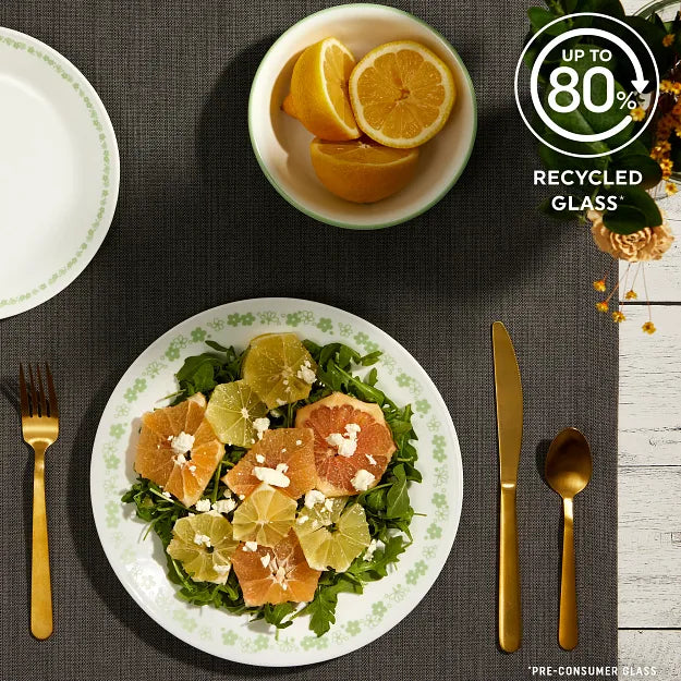 Corelle dinnerware platesplates Spring Blossom Green 12-piece Dinnerware Set, Service for 4 - Image 6