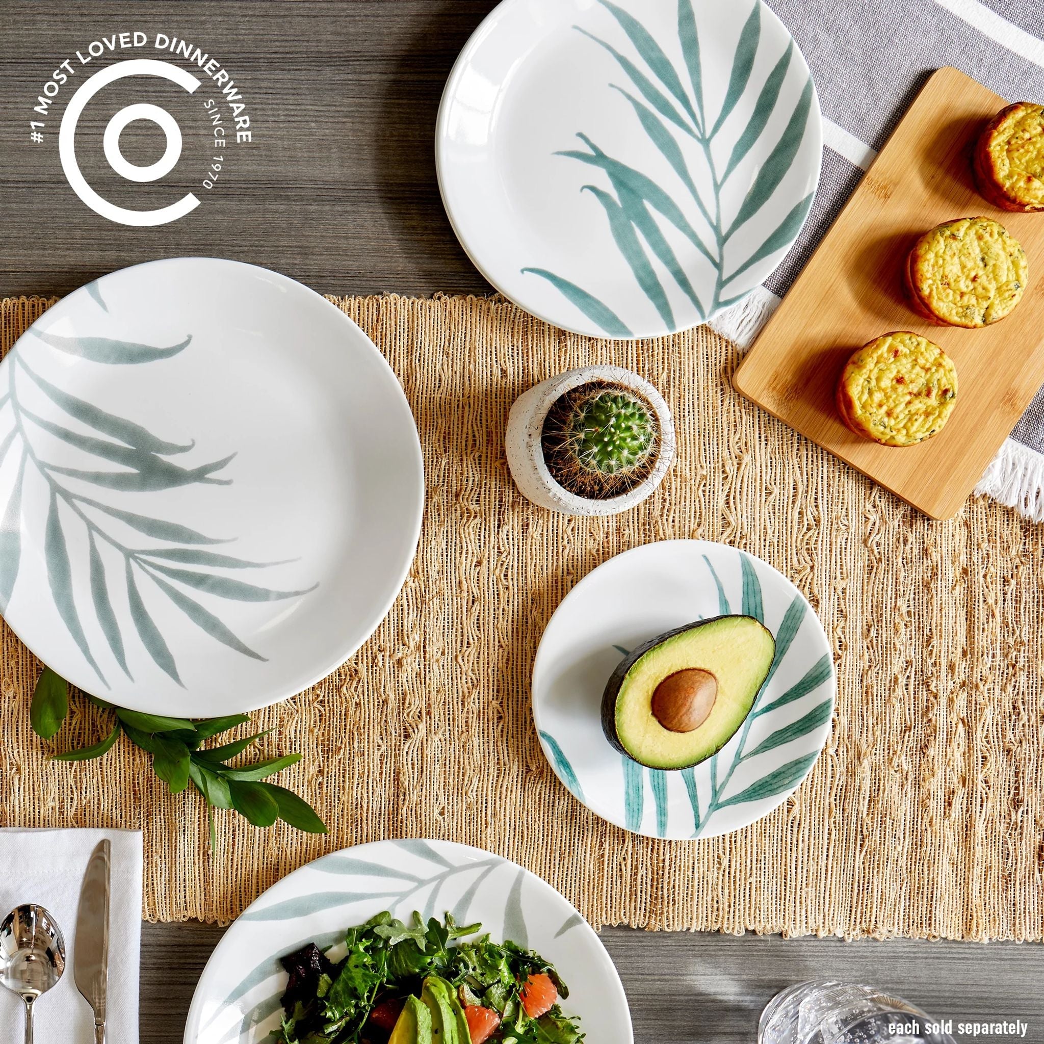 Corelle dinnerware platesplates Solar Print 8.5 Salad Plate, EXCLUSIVE - Image 3