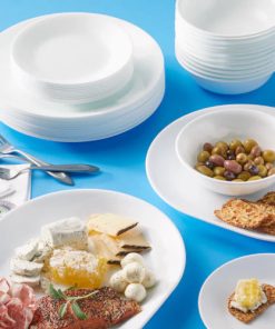 Alternative view of Corelle dinnerware platesplates Winter Frost White 38-piece Dinnerware Set, Service for 12