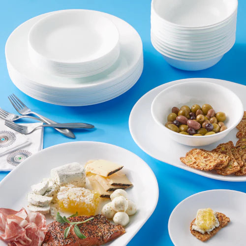 Corelle dinnerware platesplates Winter Frost White 38-piece Dinnerware Set, Service for 12 - Image 2
