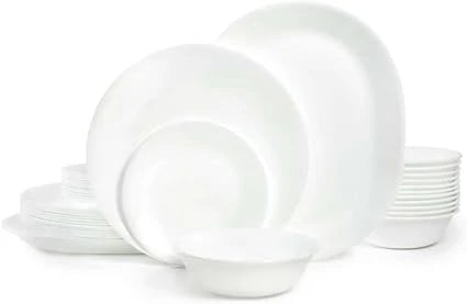 Corelle dinnerware platesplates Winter Frost White 38-piece Dinnerware Set, Service for 12