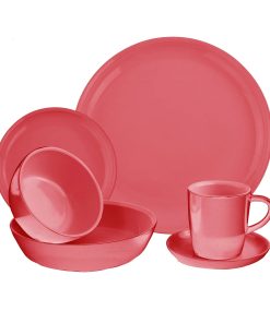 Corelle dinnerware platesplates 6-piece Vermilion Dinnerware Set , Service for 1