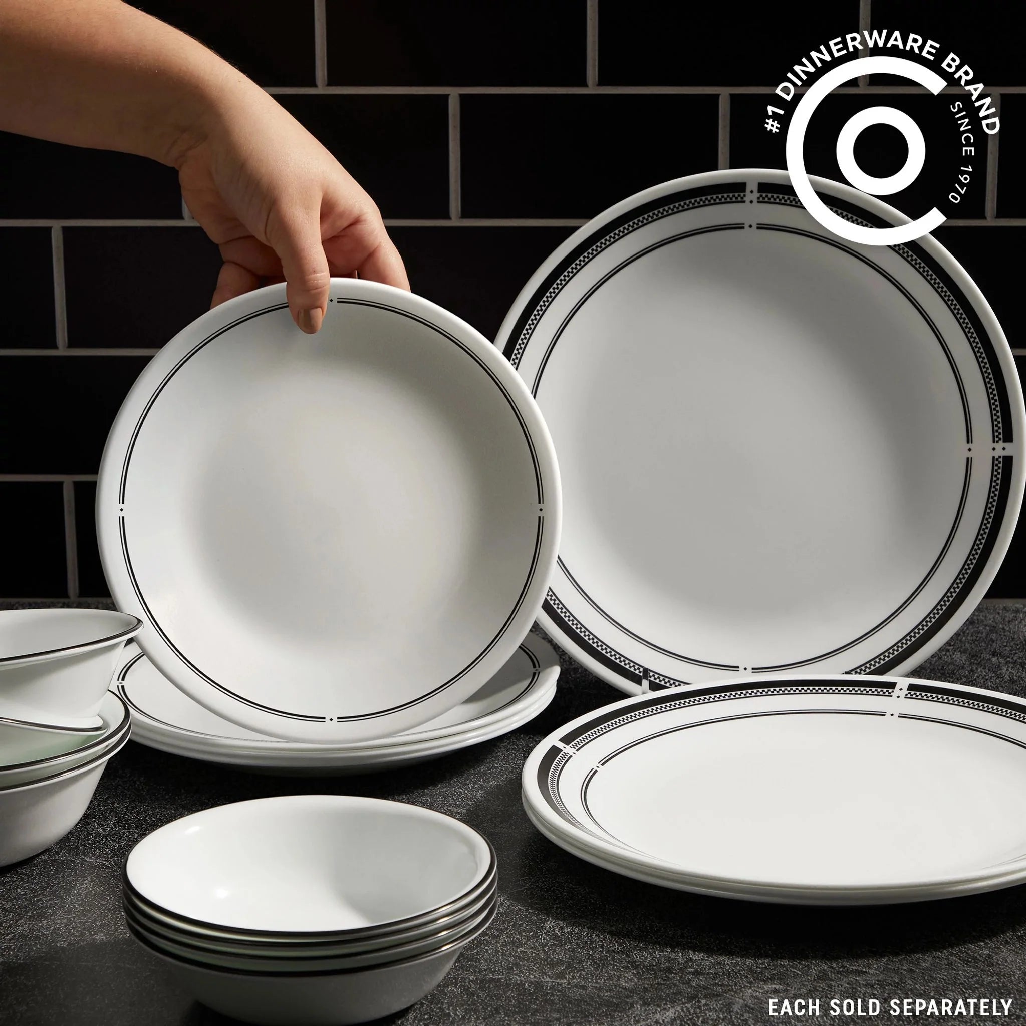 Corelle dinnerware platesplates Brasserie 8.5 Salad Plate - Image 4