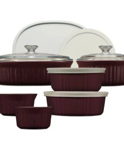 Corelle dinnerware platesplates French Colors 12-piece Bakeware Set, Cabernet