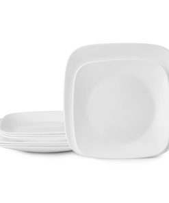 Corelle dinnerware platesplates Boutique Vivid White 8-piece Dinnerware Set, Service for 4