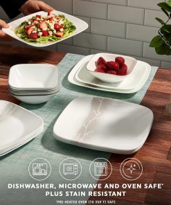 Alternative view of Corelle dinnerware platesplates Wandering Groves 12-piece Dinnerware Set, Service for 4