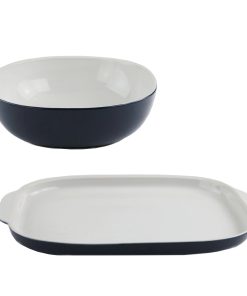 Corelle dinnerware platesplates 2-piece Serving Set, Midnight Blue