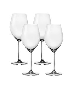 Corelle dinnerware platesplates Sondria White Wine Glasses (4-pieces), 14-ounce, Dishwasher Safe