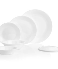Alternative view of Corelle dinnerware platesplates Winter Frost White 66-piece Dinnerware Set, Service for 12