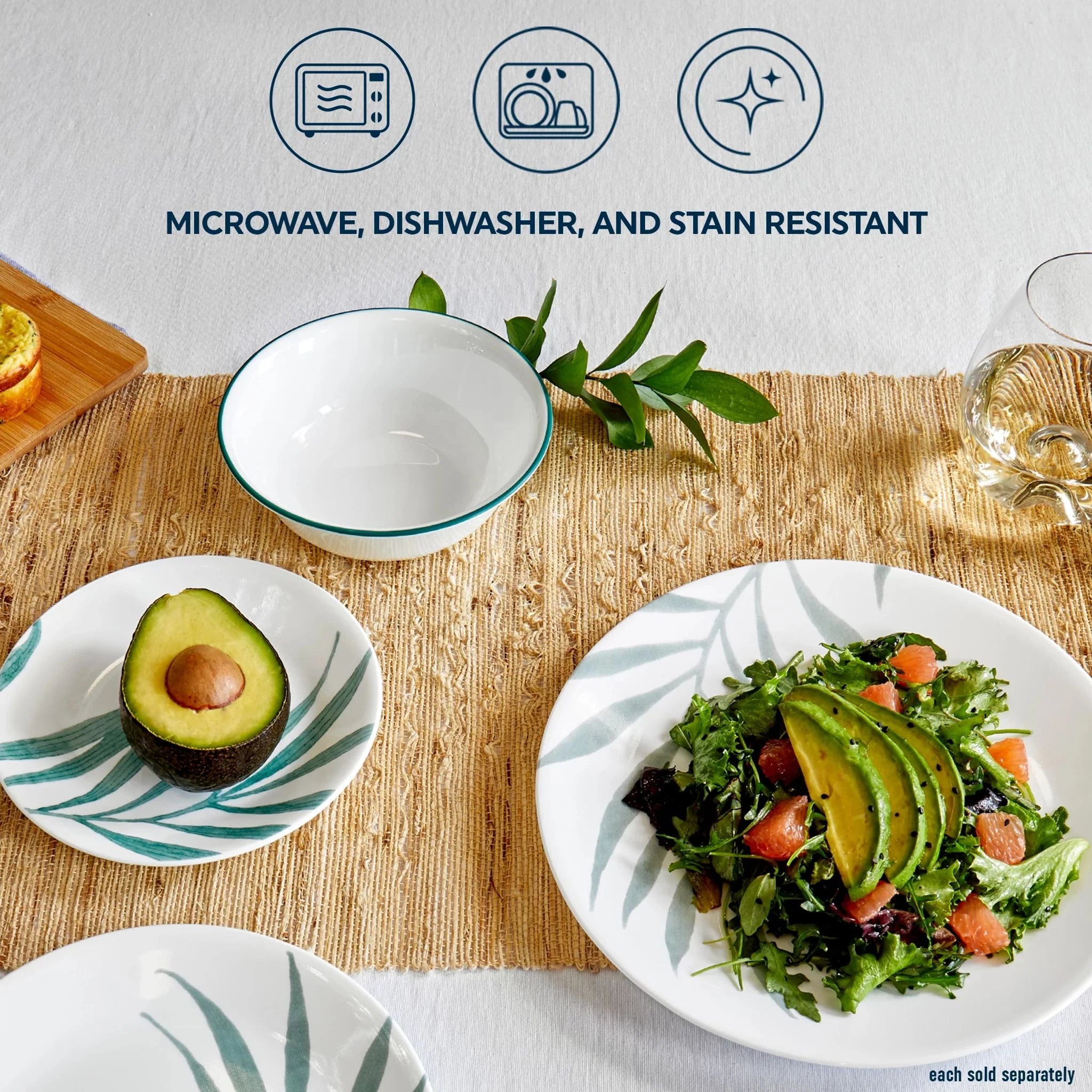 Corelle dinnerware platesplates Solar Print 8.5 Salad Plate, EXCLUSIVE - Image 4