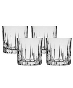 Corelle dinnerware platesplates Traze PRE Rocks Glasses (4-Pieces), 12-ounce, Dishwasher Safe