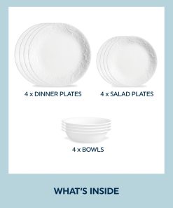 Alternative view of Corelle dinnerware platesplates Bella Faenza 12-piece Dinnerware Set, Service for 4