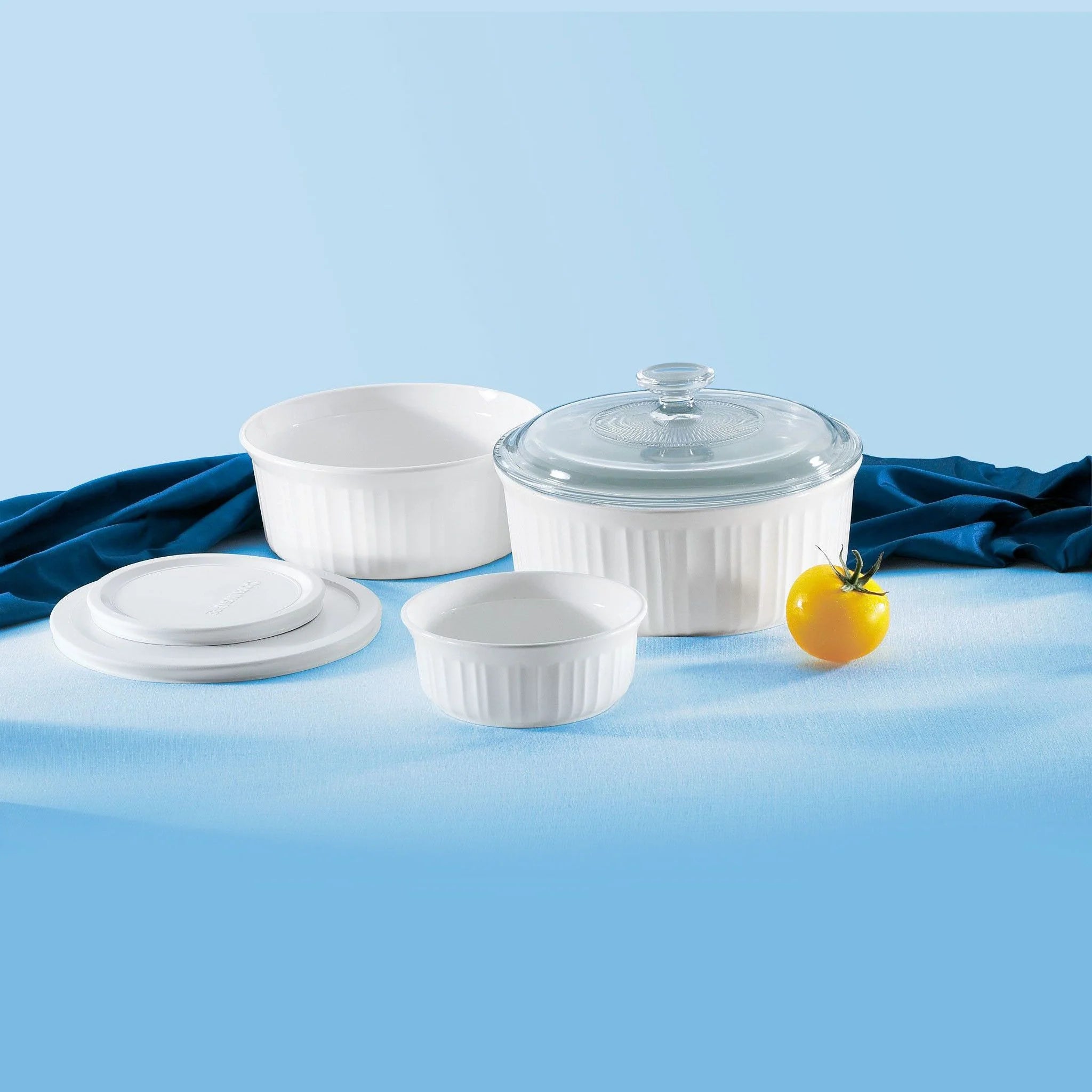 Corelle dinnerware platesplates French White Corelle 6-piece Bakeware Set - Image 3