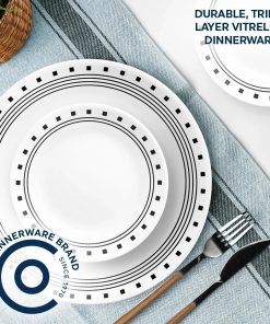 Alternative view of Corelle dinnerware platesplates City Block 18-piece Mugless Dinnerware Set, Service for 6