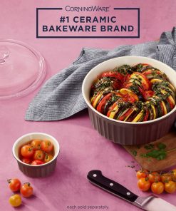 Alternative view of Corelle dinnerware platesplates French Colors 1.5-quart Round Baking Dish, Cabernet