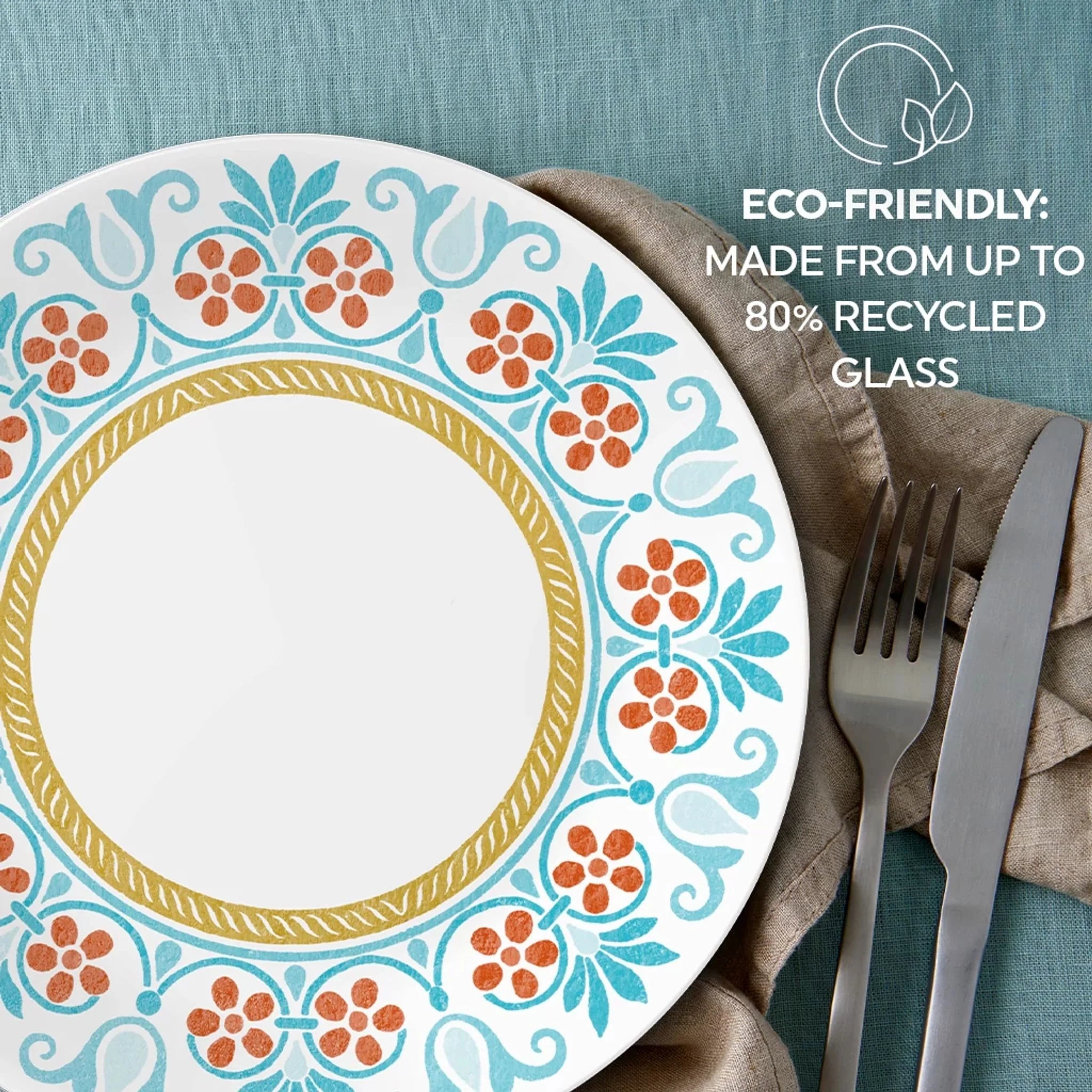 Corelle dinnerware platesplates Global Collection Terracotta Dreams, 8.5 Salad Plates, 6-pack - Image 7