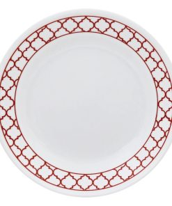 Corelle dinnerware platesplates Crimson Trellis 6.75 Appetizer Plate